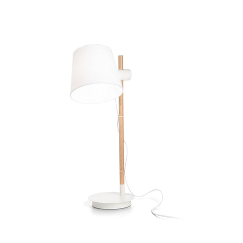 Ideal Lux AXEL Tafellamp Met Ronde Taps Toelopende Kap Wit