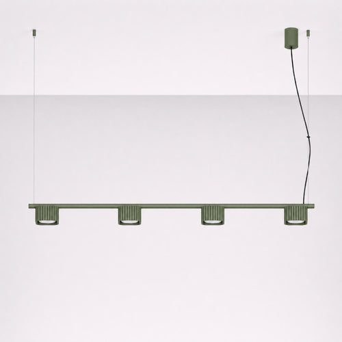 Sollux Lighting Kroonluchter RIFF 4 olijfgroen Gx53 - 122x10x208cm