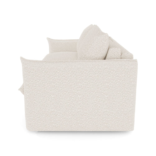 Premium Interiors - Snel uitklapbare slaapbank ICON - bouclette crème 228cm