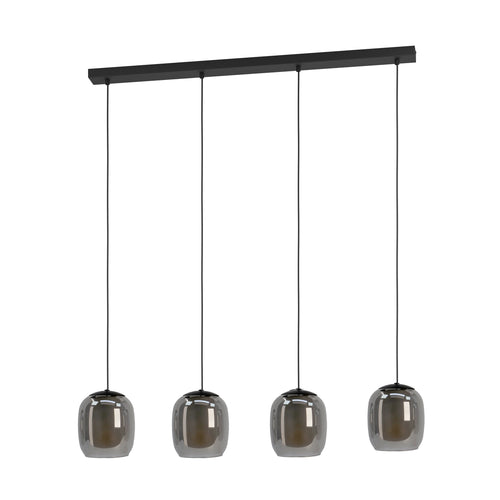 EGLO hanglamp Ciampino - e27 - 97,5 cm - zwart/grijs - glas - vtwonen shop