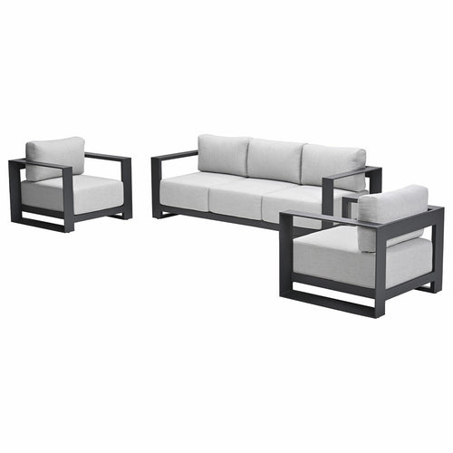 Garden Impressions loungeset Malakka donker grijs - 3-delig - vtwonen shop