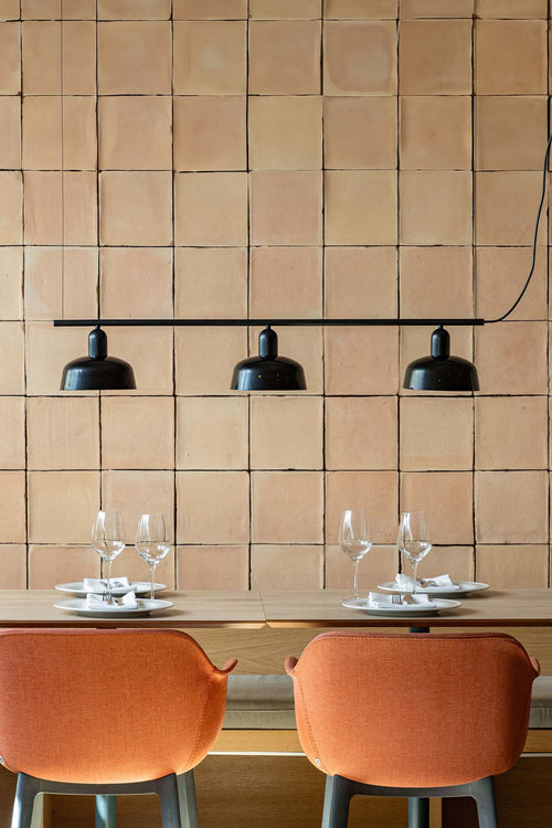 Faro Tatawin Kleine bar hanglamp zwart, glanzend zwart 3x E27