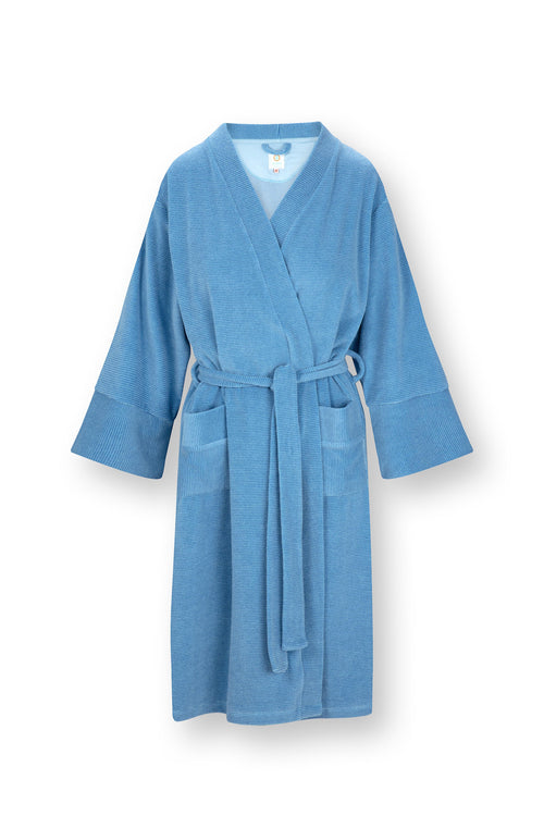 Pip Studio - Naomi Kimono - Dames - Petite Sumo Stripe - Blauw - XXL