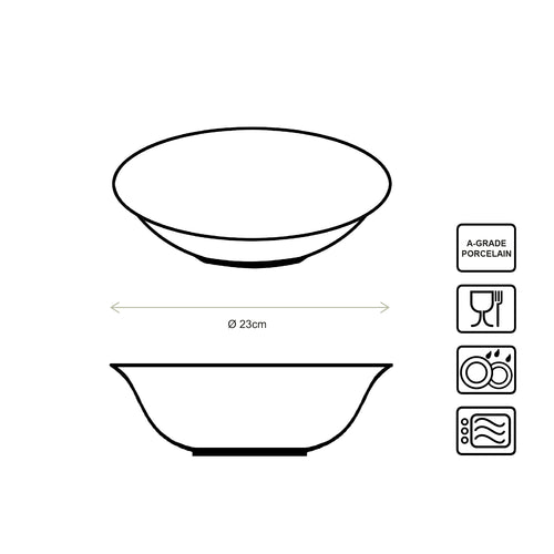 vtwonen - Saladekommen - Wit - 23 cm - Set van 2