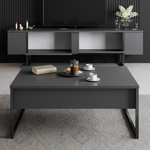 Calicosy - Luxe TV-meubel - Antraciet - 30x180x50 cm