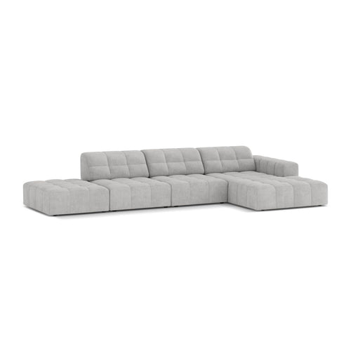 Cosmopolitan Design - Rechter hoekbank Chicago 5-zits, chenille geld - 167x348x78cm
