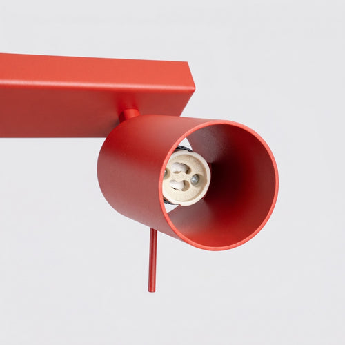 Sollux Lighting Plafondlamp RING 6L rood - 118x6x16cm
