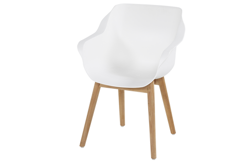 Hartman Tuinstoel Sophie - Wit/Naturel - Set Van 2