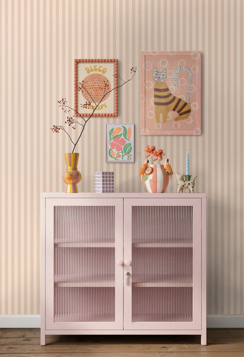 ESTAhome behang strepen licht roze - 50 x 900 cm - 131913