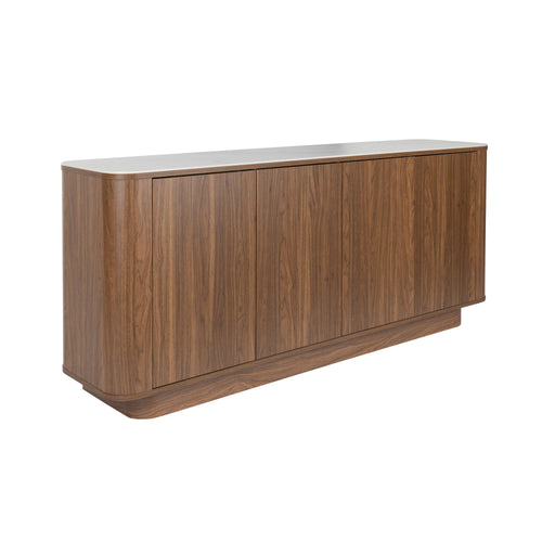 Housecraft Living Almira Dressoir Hoog 180 cm Marmerlook/ Walnootkleur - Bruin