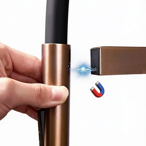 LOMAZOO keukenkraan Alba - met magnetische uitloop - mengkraan - koper