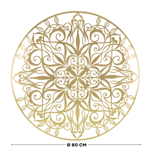 Art for the Home Metal Art - Luxe mandala goud D80cm - vtwonen shop