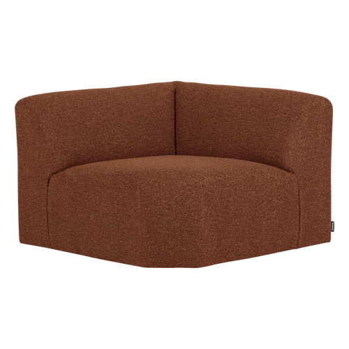 WOOOD hoekelement recht Mojo Base - Bouclé - Roestbruin Melange - 74x105x105