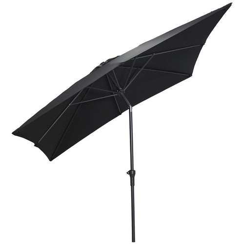 Lotus parasol - 250x250 cm - carbon black - zwart