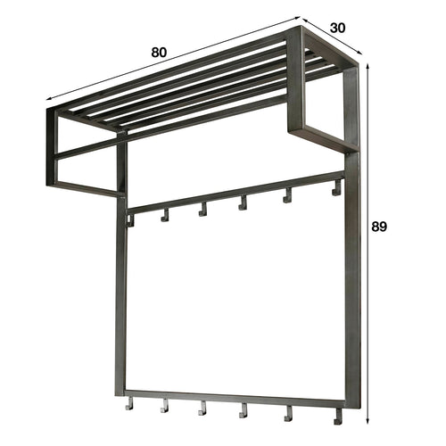 Duverger® kapstok Grey Steel - grijs - 12 haakjes - vtwonen shop