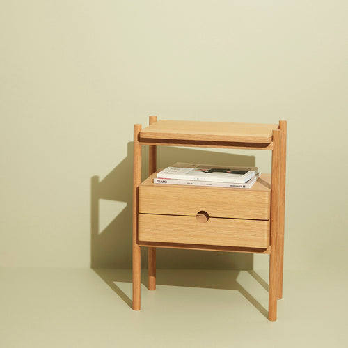 Hübsch nachtkastje Appeal - mdf/eikenfineer/eikenhout - 45x31xh57cm - vtwonen shop