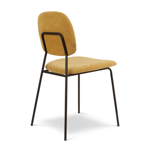 Nolon Jasmijn Eetkamerstoel Warm Oker - Zwart - vtwonen shop