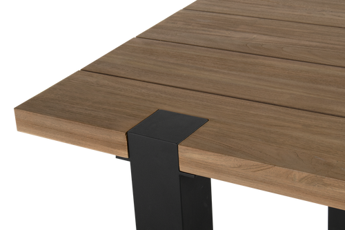 Hartman Tuintafel Esmee - Naturel/Zwart Teakhout - 200x100x77cm