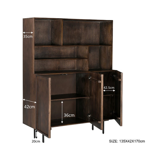 Livingfurn kabinetkast Elan - 135cm - mangohout