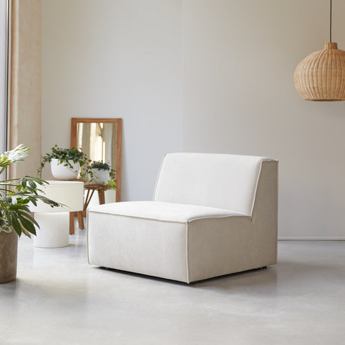 Tikamoon Modulaire loungestoel in beige stof - Beige