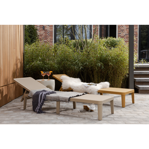 WOOOD ligbed tuin Jinte  - Kunststof - Zand - 29x55x191 - vtwonen shop