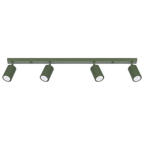 Sollux Lighting Plafondlamp KARBON 4L olijfgroen - 81x6,5x16,5cm