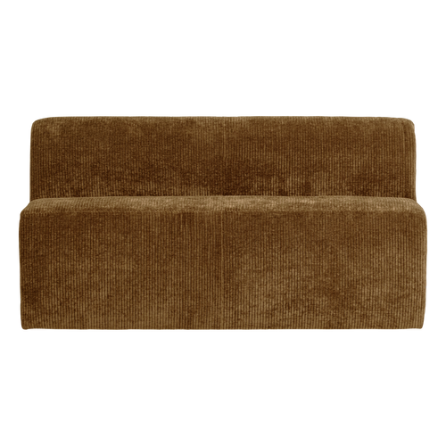 WOOOD eetbank 164 cm rugleuning Mojo Base - Rib - Honinggeel - 83x164x76