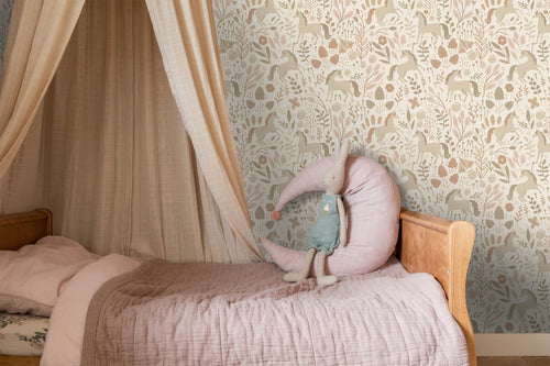 ESTAhome behang unicorns beige en terracotta roze - 53 cm x 10.05 m - 139806 - vtwonen shop