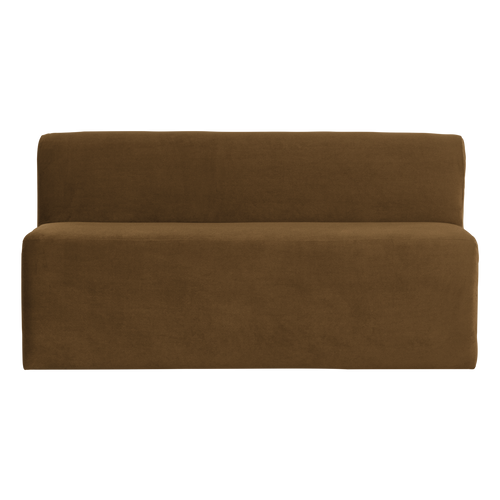 WOOOD eetbank 164 cm rugleuning Mojo Base - Velvet - Honinggeel - 83x164x76