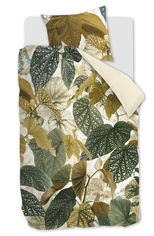 Beddinghouse dekbedovertrek Begonia - 140x200/220 cm - olijfgroen - vtwonen shop