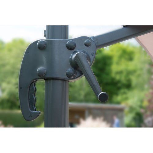 Hawaii parasol S - 250x250 cm - carbon black - taupe - vtwonen shop