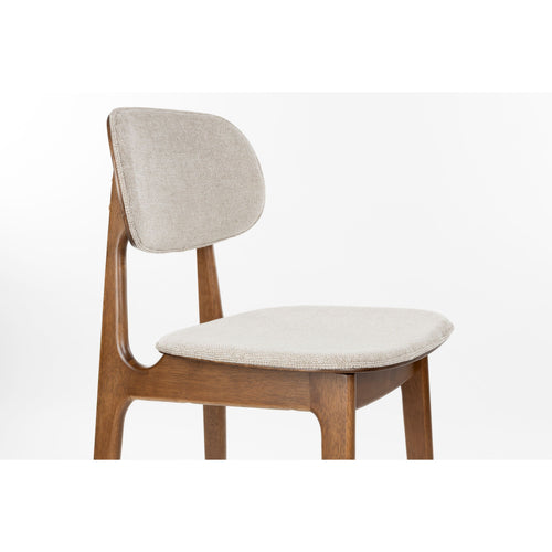 Dutchbone Marais Barkrukken 68,5 cm Walnoot kleur / Beige - Set van 2