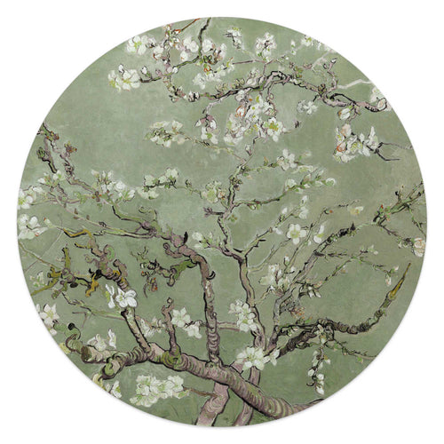 Reinders Van Gogh amandelbloesem glasschilderij -  groen - woonkamer - Ø 50cm