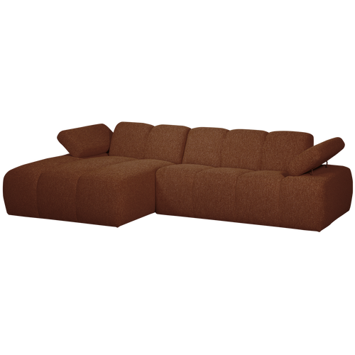 WOOOD chaise longue bank links Mojo - Bouclé - Roest Bruin Melange