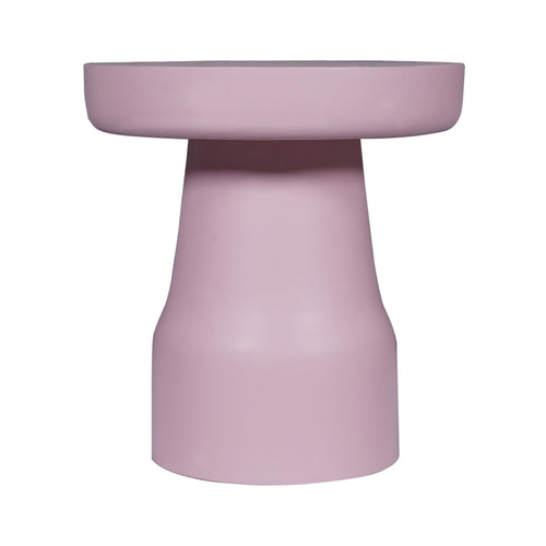 StarFurn Bijzettafel Drum - Rond Roze Hout - 40x40x42cm