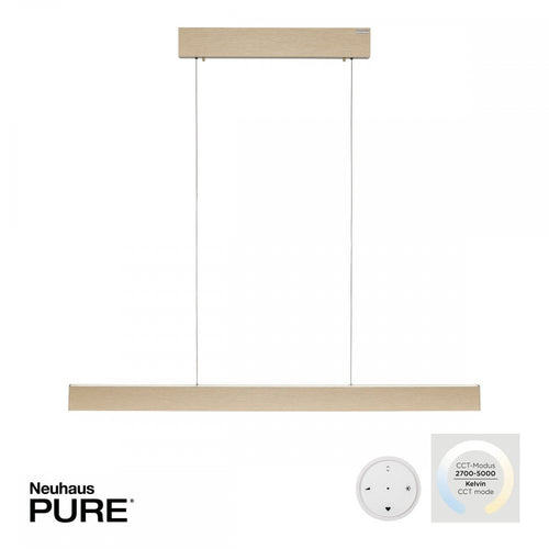 Neuhaus PURE hanglamp e-Lift - 2 lichts - 120  x 240   cm - goud