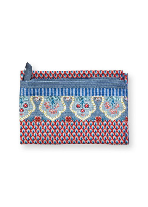 Pip Studio Flower Festival Theedoeken - Keukendoek - Blauw en Blauw-Rood - Set van 2 - 50x70cm - vtwonen shop