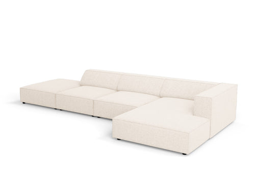 Cosmopolitan Design rechter hoekbank Arendal 5-zits, chenille, lichtbeige - 166x341x70cm