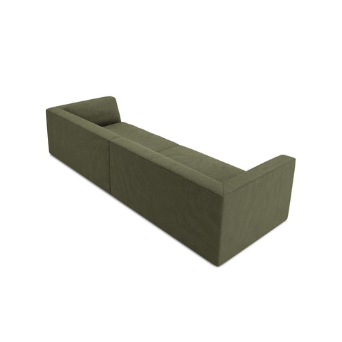 Cosmopolitan Design - Bank Siena 4-zits, ribfluwelen groente - 93x302x69cm