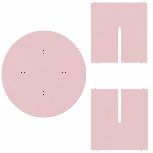 Really Nice Things  - eettafel Mathilda - MDF -rond - 120cm - pink