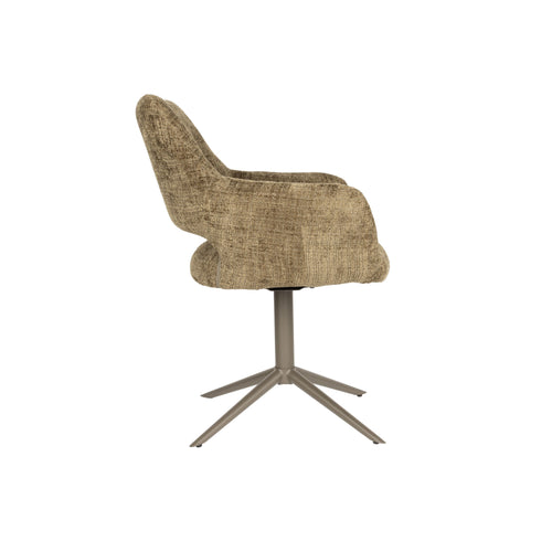 Housecraft Living Merel Eetkamerstoelen Armleuning Groen - Set van 2