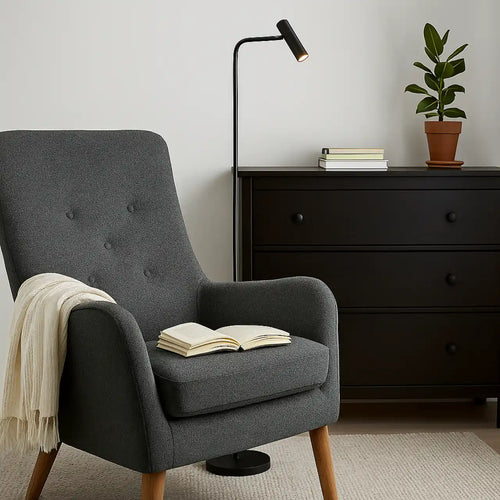 Freelight vloerlamp Undici - 1 lichts - 30  x 135   cm - zwart - vtwonen shop