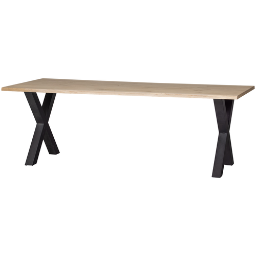 WOOOD boomstam tafel met alkmaar poot Tablo - Eiken - 75x220x90 - vtwonen shop