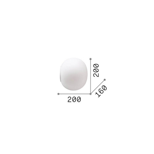 Ideal Lux COTTON 20 cm bolvormige wandlampen wit 1x E14