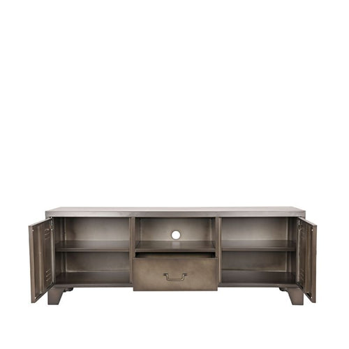 LABEL51 Tv-meubel Fence - Grijs Metaal - 150x40x55cm - vtwonen shop