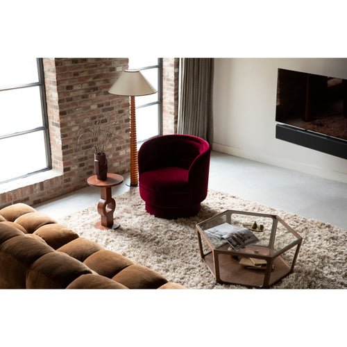 Dutchbone Dorothy Fauteuil Velvet Rood - vtwonen shop