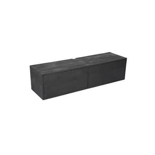 StarFurn Zwevend Tv-meubel Vision - Zwart Hout - 120x35x30cm