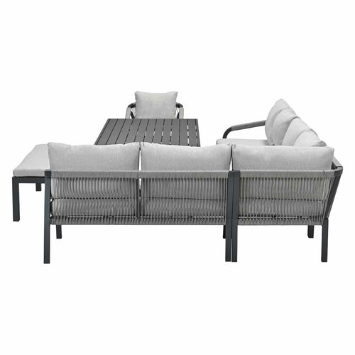 Garden Impressions lounge dining set Tarera donker grijs - 7-delig