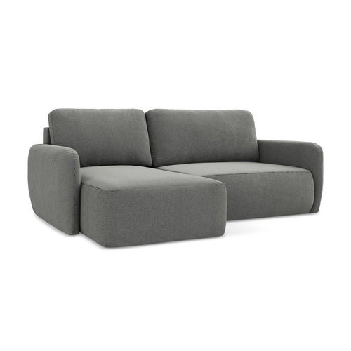 LaMiaSofa hoekbank links Corle - textuurstof - grijs - 207x148x86