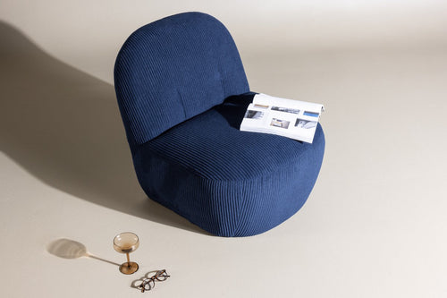 BRAM Fauteuil Sikke - Blauw Ribstof - vtwonen shop